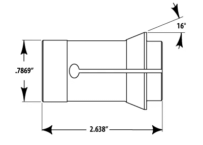 TF20 Collet 0.497 Circular Round Serrated